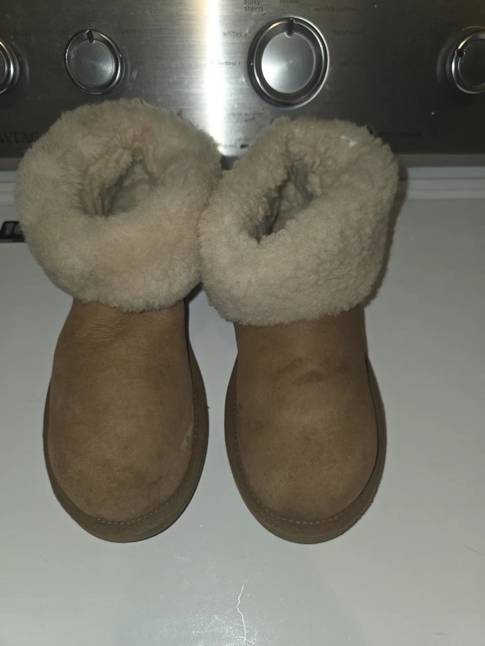 UGG Women’s Chestnut Suede Shearling Cuff Booties